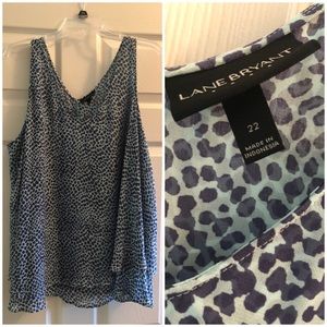 Lane Bryant animal print sleeveless shirt